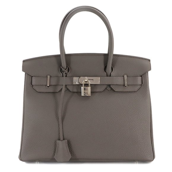 Hermes Hermès Birkin 30 Togo Etain Handbag, A Stamp, Silver Hardware, Gray - Picture 1 of 10